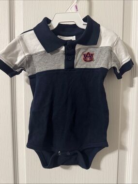 Auburn Tigers Baby Polo Bodysuit 6M Two Feet Ahead